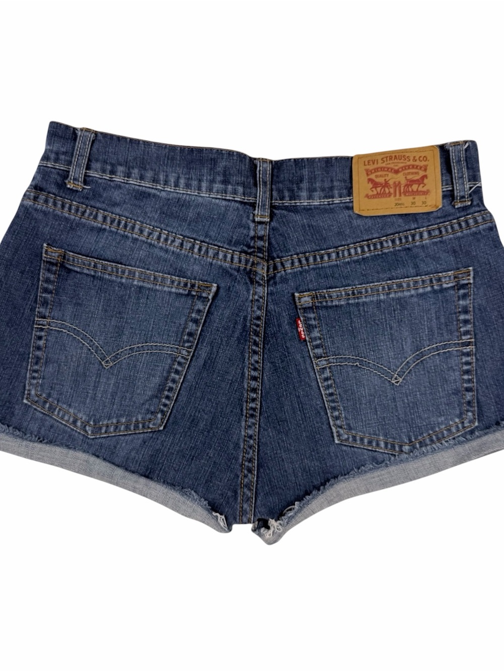 Levi's 541 Athletic Fit Cut Off Denim Mini Shorts Size 20 Reg/Waist 30 - Picture 4 of 10